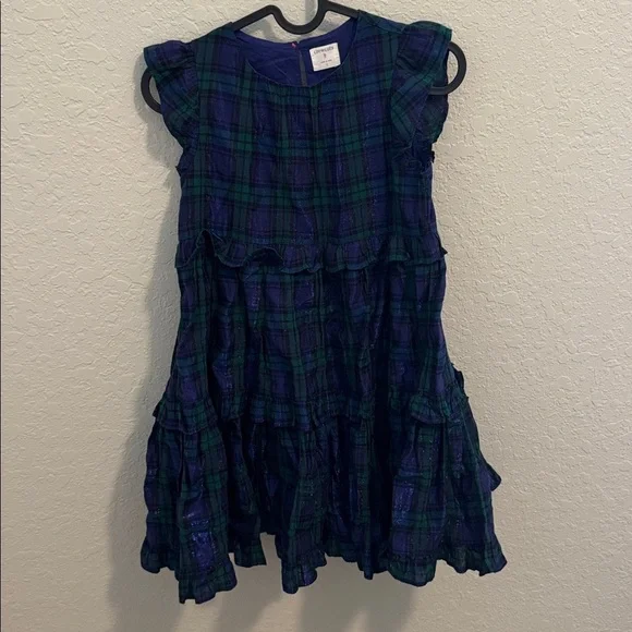 Crewcuts Blue and Green Plaid Girls Dress - Picture 6 of 6